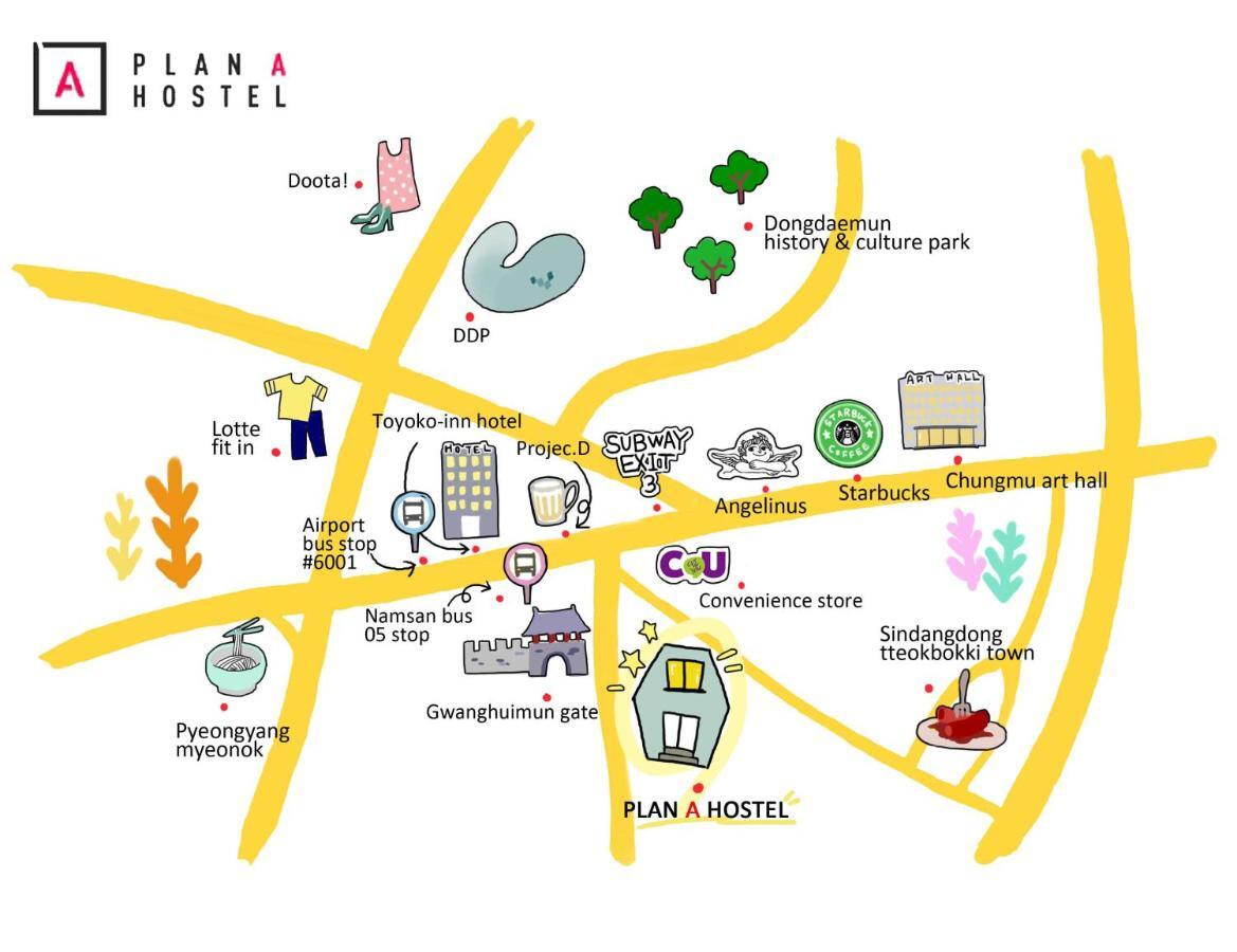 Plan A Hostel Seul Esterno foto